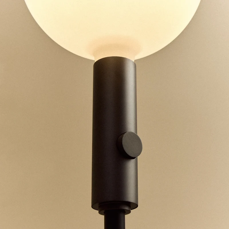 Poise Adjustable Floor Lamp in Graphite + Sphere V