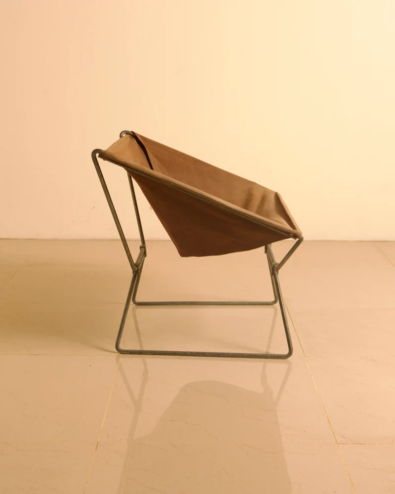 "AP-14" armchair in canvas by Pierre Paulin for AP Polak, 1950s