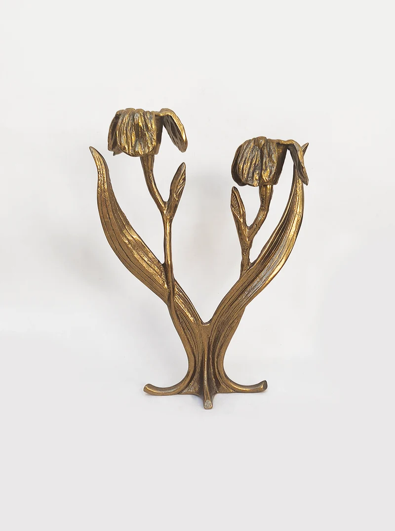 Art Nouveau Floral Candle Holder