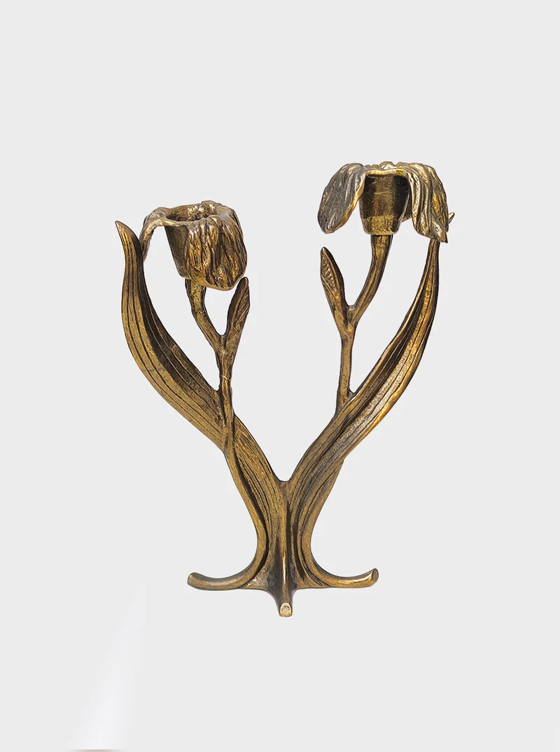 Art Nouveau Floral Candle Holder