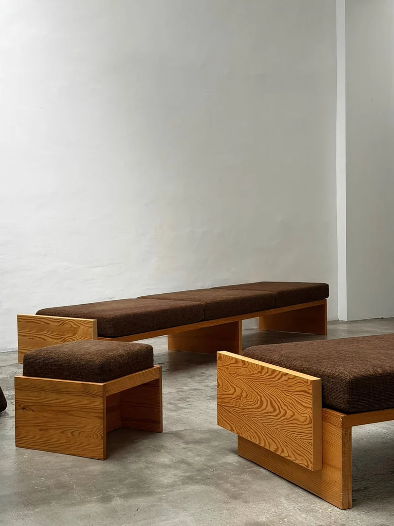 Modernist Benches and Stool, c.1970