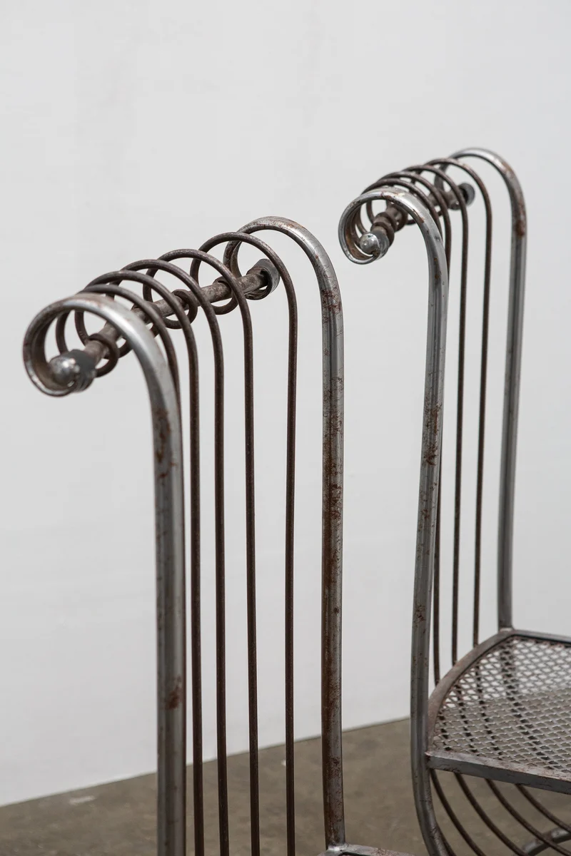 Sculptural Metal Chair by S. Salvadori, Italy, c.1950 (1 of 2)