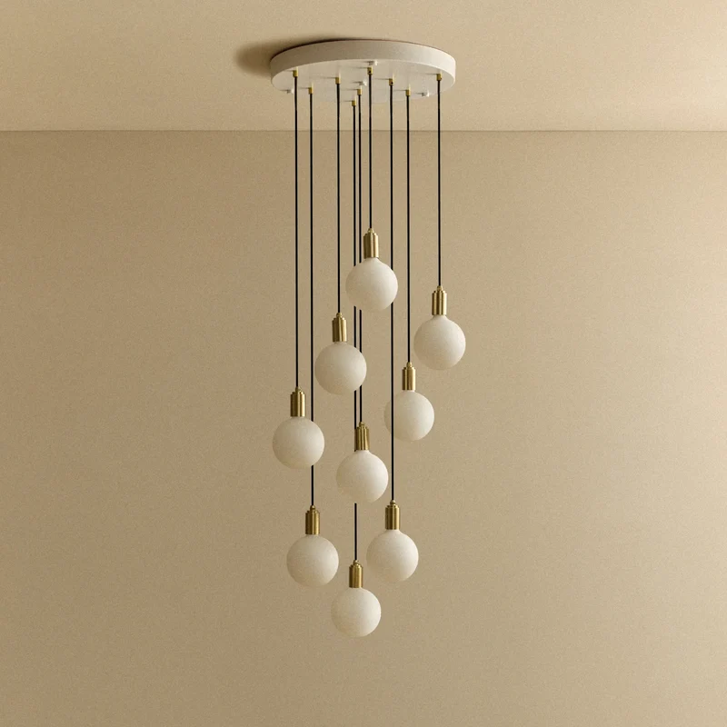 Nine Pendant in Brass + Sphere IV