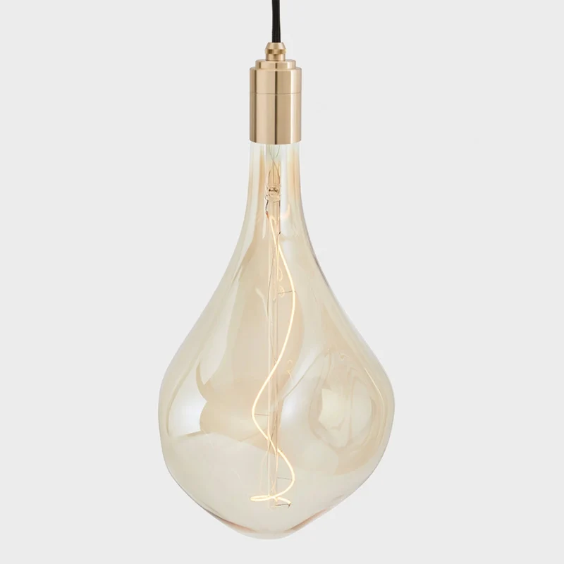 Nine Pendant in Brass + Voronoi III