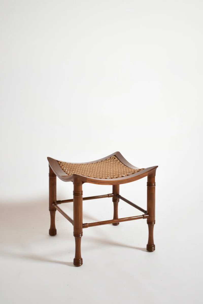 Thebes Arts & Crafts Wooden Stool, 1900s