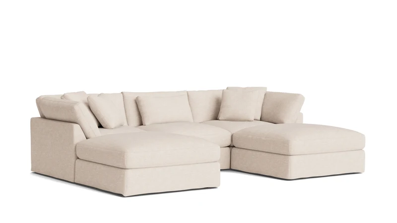 Get Together™ 5-Piece Modular U-Shaped Sectional, Large, Sunbeam