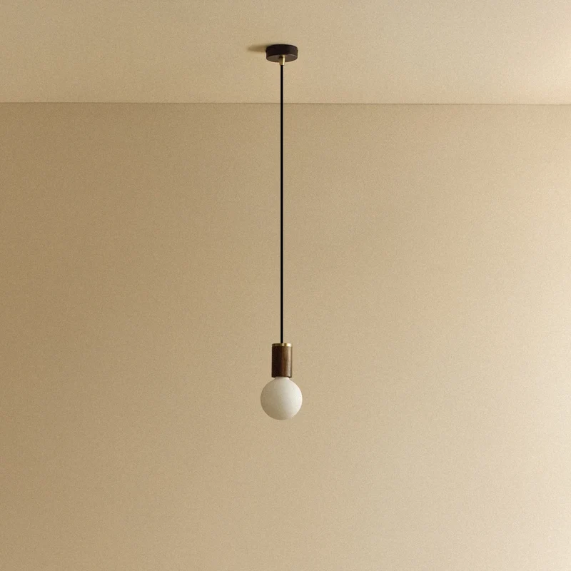 Porcelain II Pendant Light in Walnut