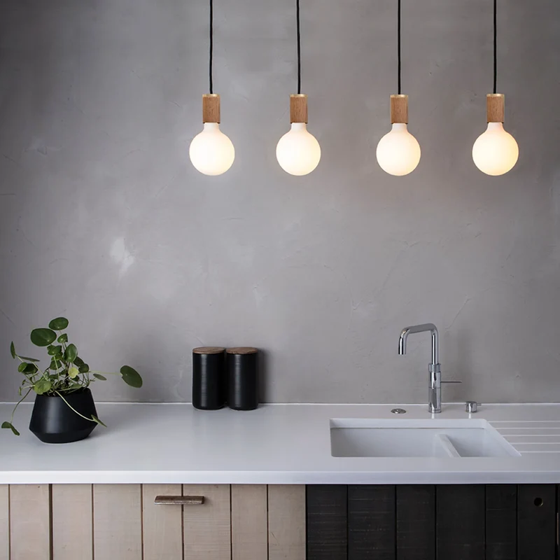 Porcelain III Pendant Light in Walnut
