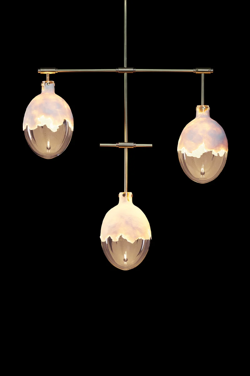 GLOW 3 Brass CHANDELIER