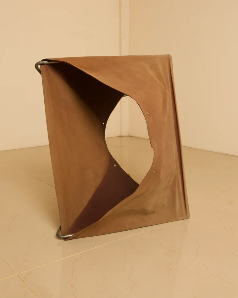 "AP-14" armchair in canvas by Pierre Paulin for AP Polak, 1950s