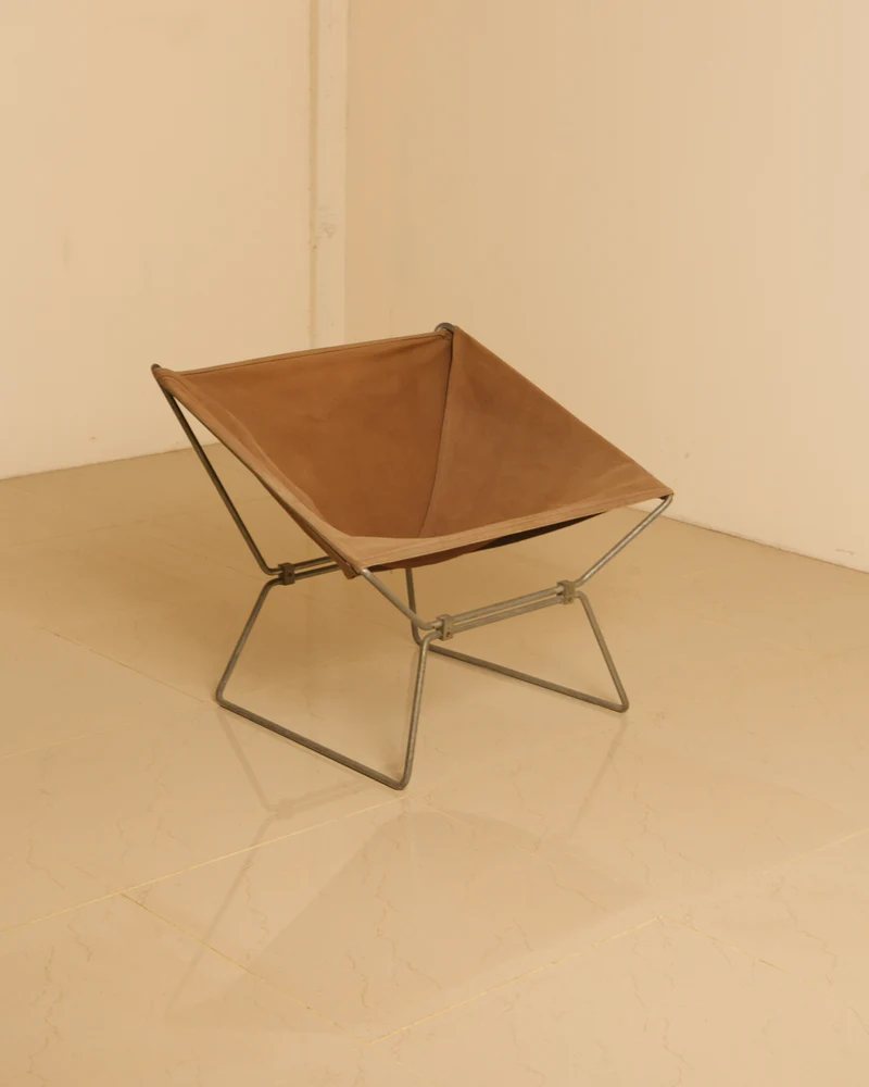 "AP-14" armchair in canvas by Pierre Paulin for AP Polak, 1950s