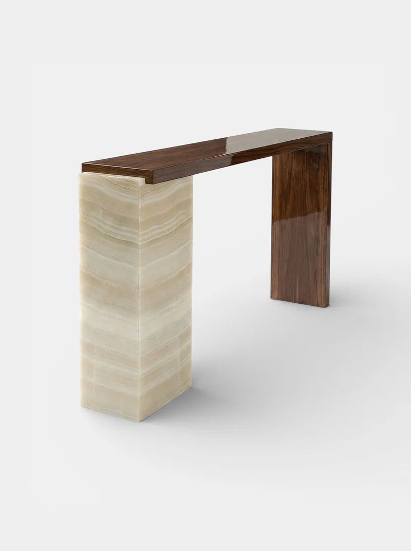 Jill Wood and Ivory Onyx Console