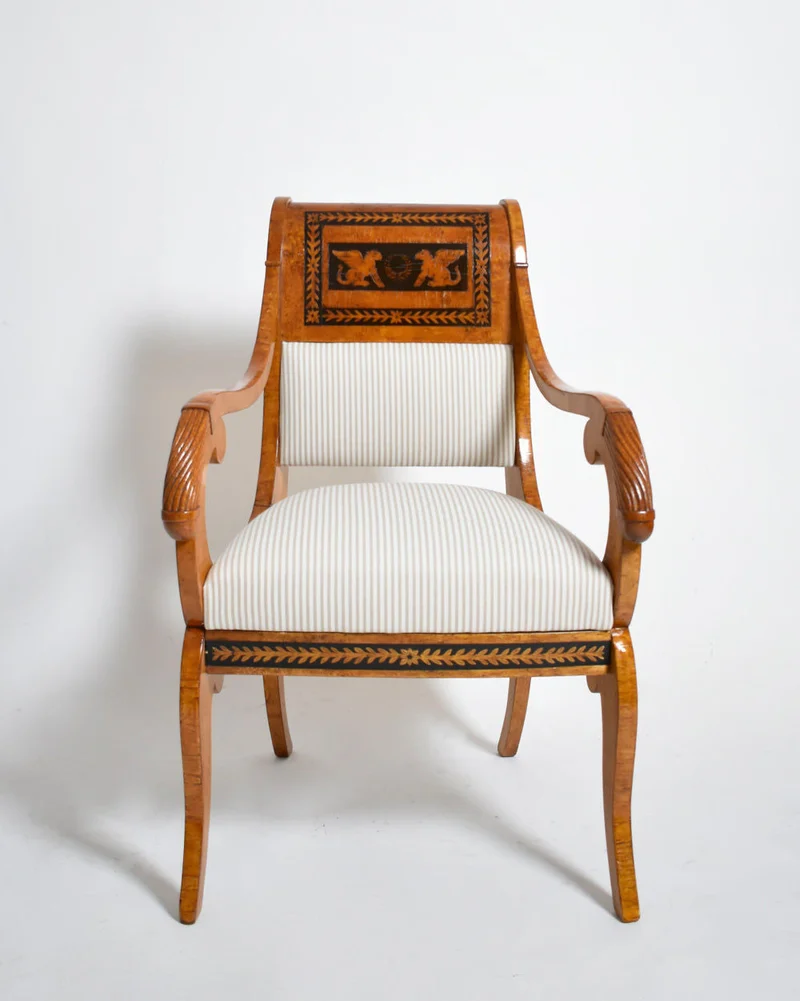 Pair of Etruscan Armchairs, XIXth c.