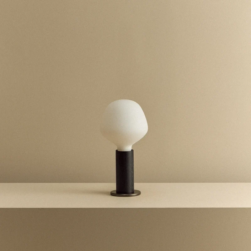 Knuckle Table Lamp in Blackened Oak + Enno