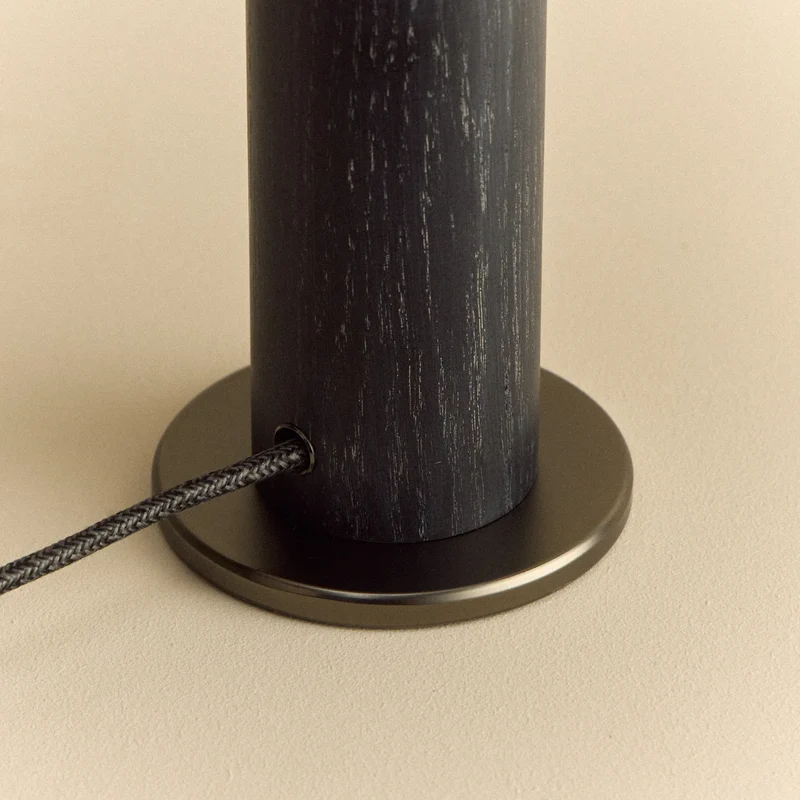 Knuckle Table Lamp in Blackened Oak + Sphere IV