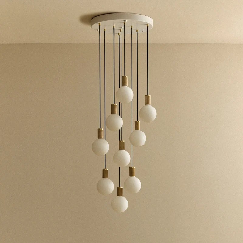 Nine Pendant in Oak + Sphere IV