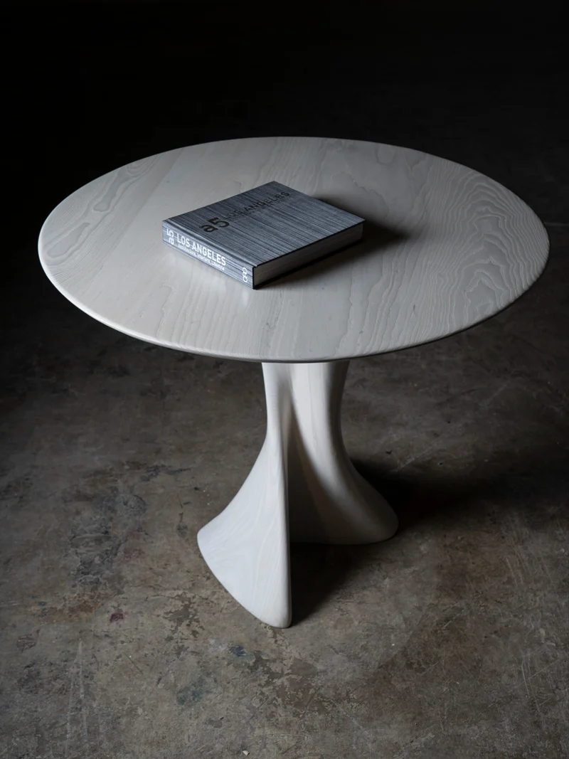 Sculptural Dervish Table in Ash wood Ebony stain