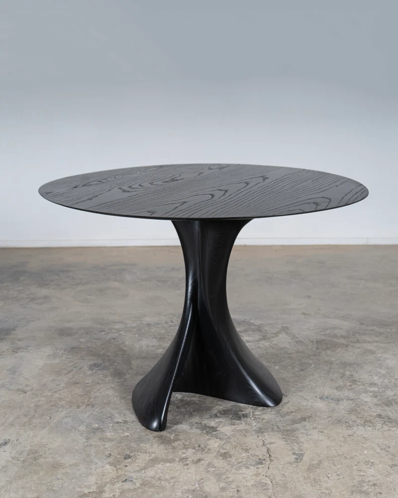 Sculptural Dervish Table in Ash wood Ebony stain
