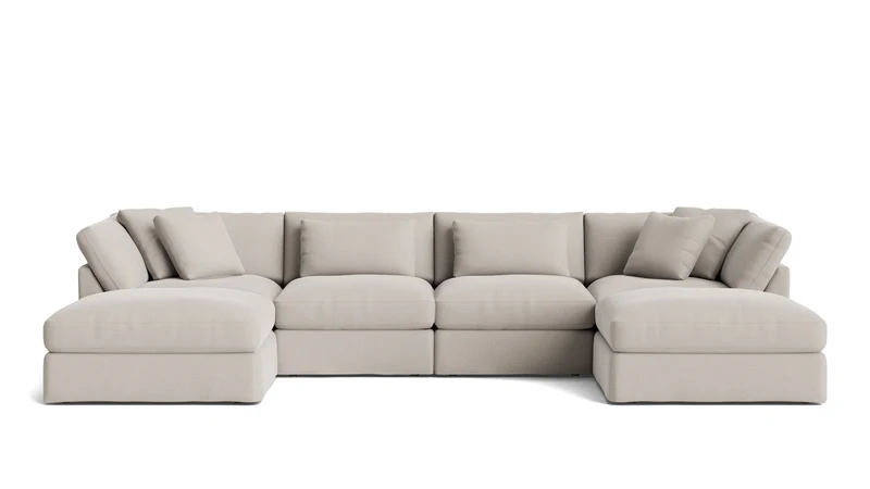 Get Together™ 6-Piece Modular U-Shaped Sectional, Large, Clay