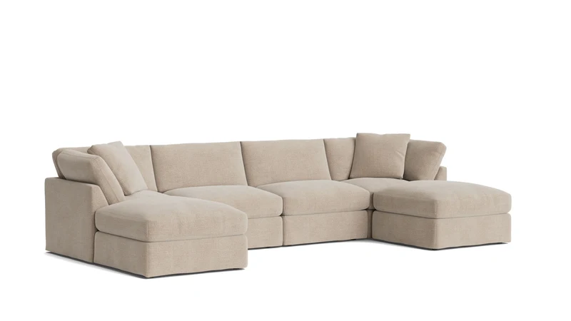 Get Together™ 6-Piece Modular U-Shaped Sectional, Standard, Champagne