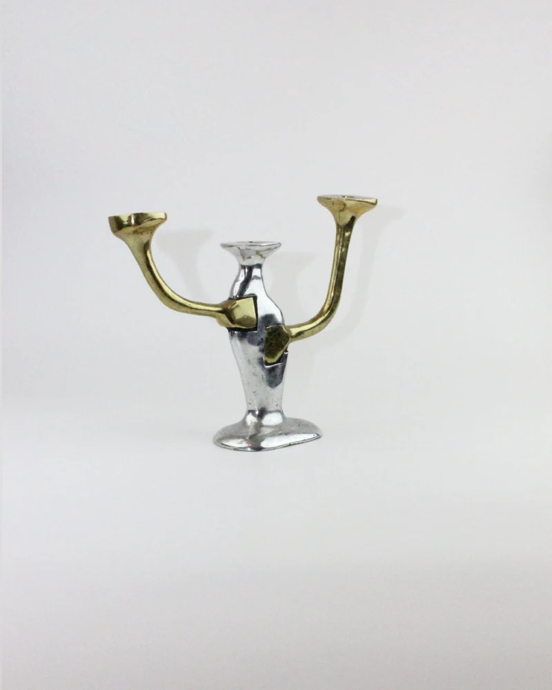 Brutalist Candleholder 70s