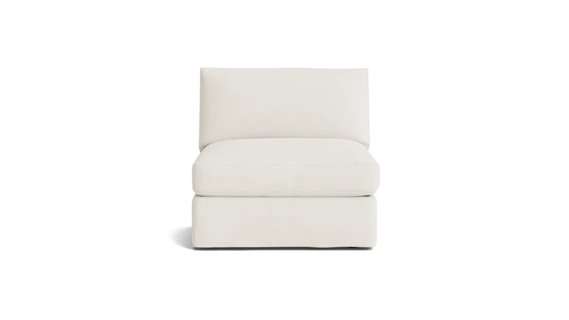 Get Together™ Armless Chair, Large, Cream Linen
