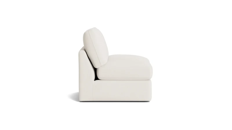 Get Together™ Armless Chair, Large, Cream Linen