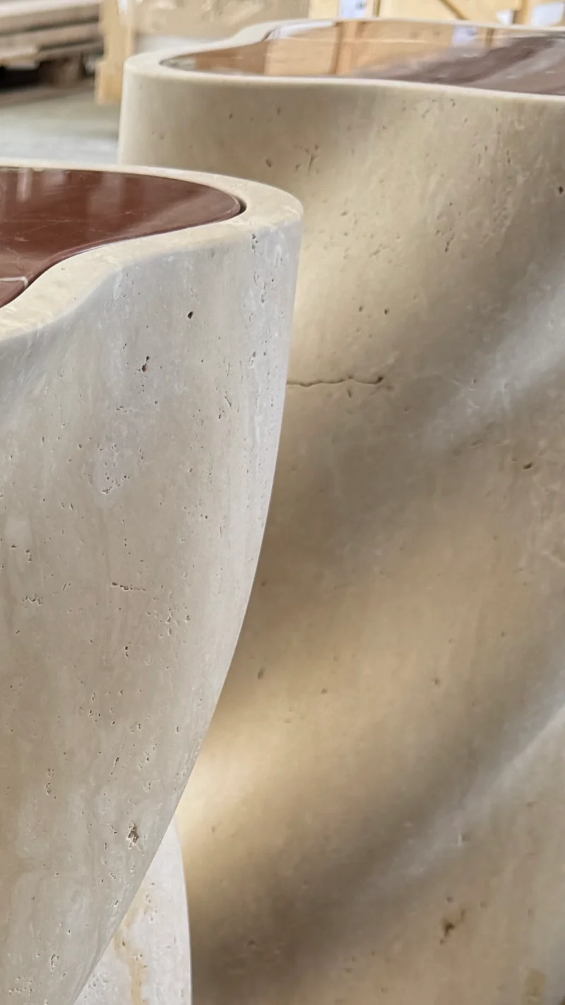 fUUUUsillo Travertine End Table