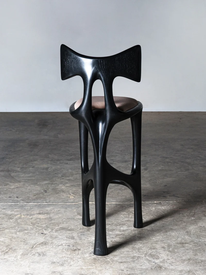 Tripa Stool in Ebony stain on Ash Wood