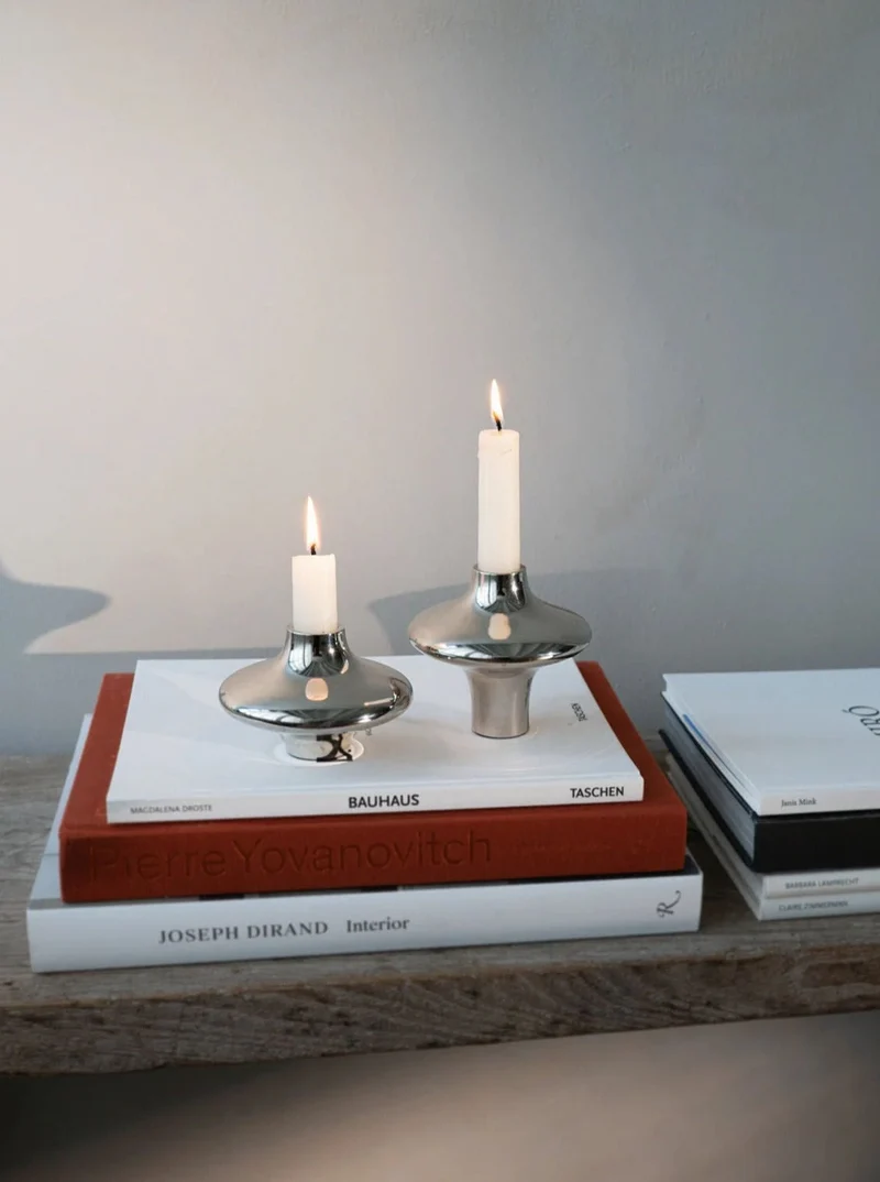 Doublet Candleholder - Large - Silver