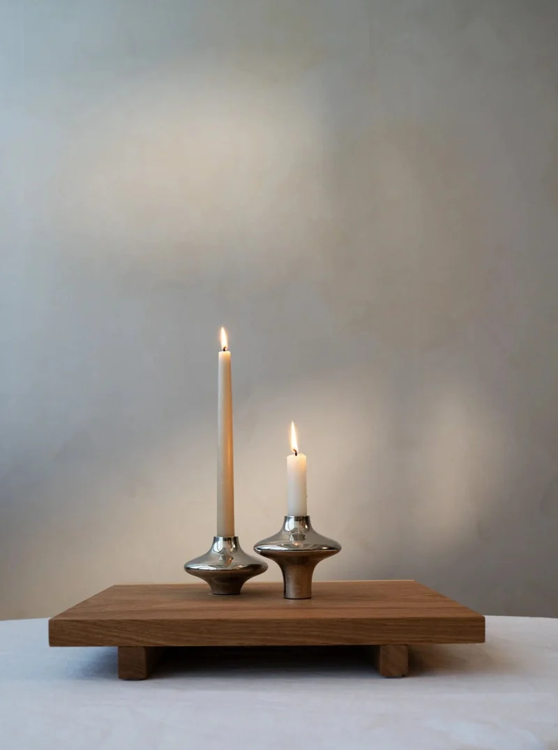 Doublet Candleholder - Small - Silver