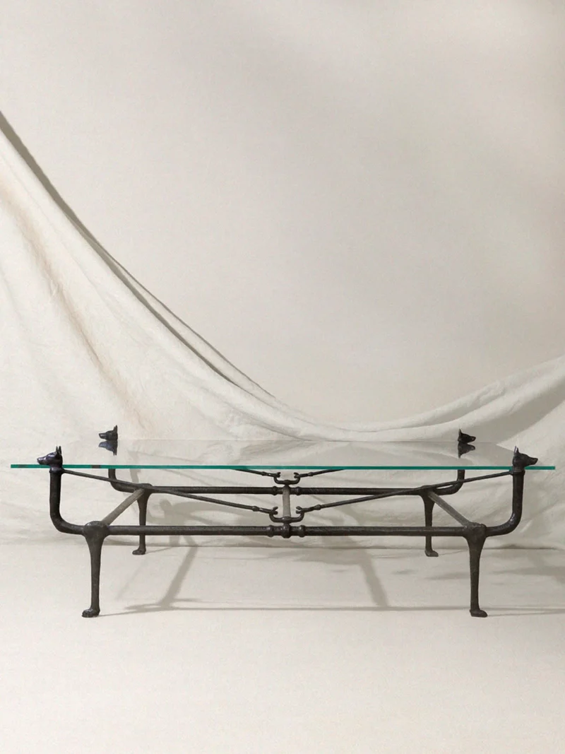 Loyal Bronze Dog Coffee Table