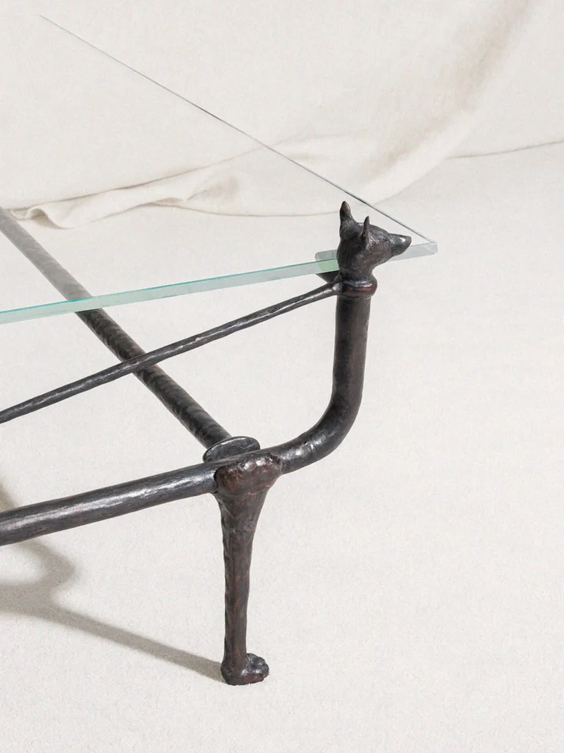 Loyal Bronze Dog Coffee Table