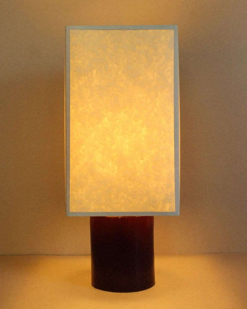 Pandora Stoneware Table Lamp (Oxblood)