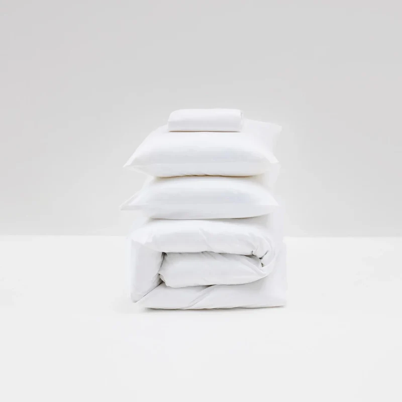 Cotton Sateen Bed Set in White