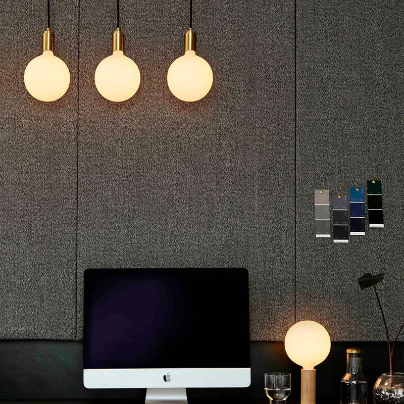 Linear Triple Pendant in Brass + Sphere IV