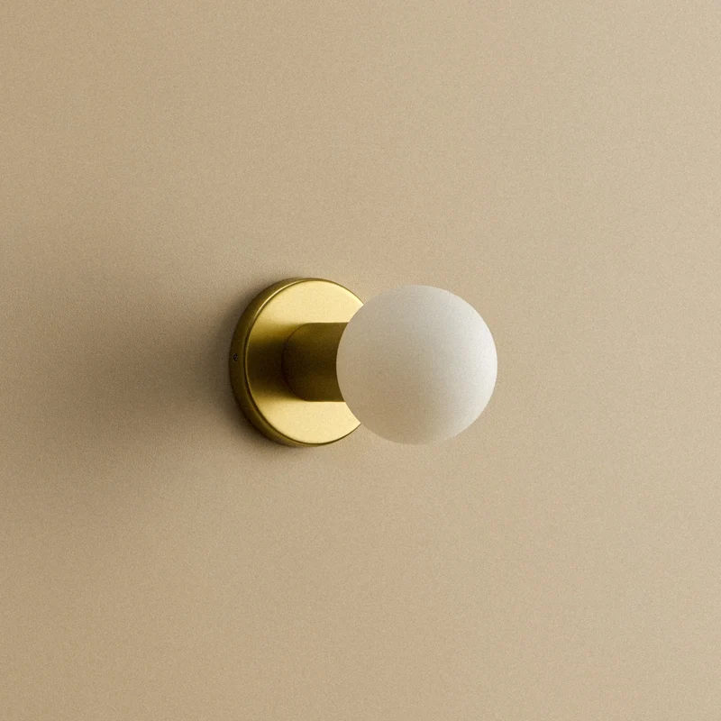 Lochan Wall Light in Brass + Sphere III
