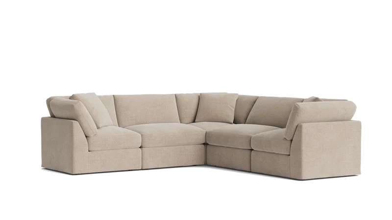 Get Together™ 5-Piece Modular Sectional Closed, Standard, Champagne