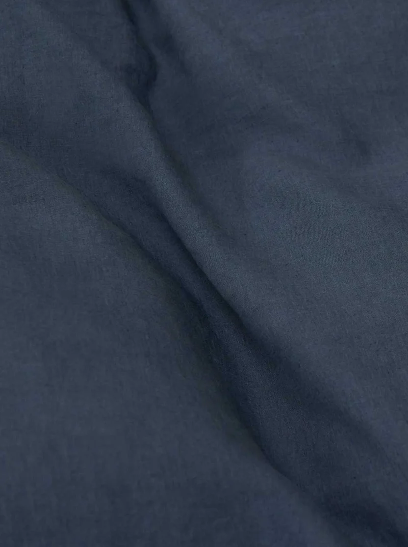 Washed Linen Bed Set Stormy Blue