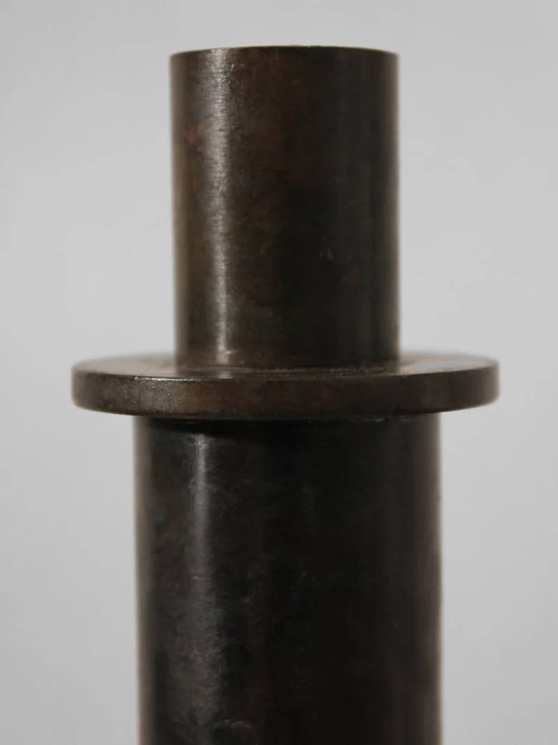 Pair of Brutalist Massive Iron Candle Holder, 1970s