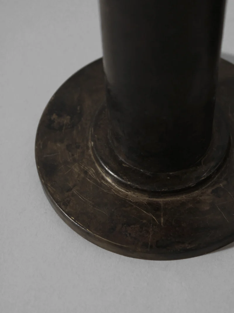 Pair of Brutalist Massive Iron Candle Holder, 1970s