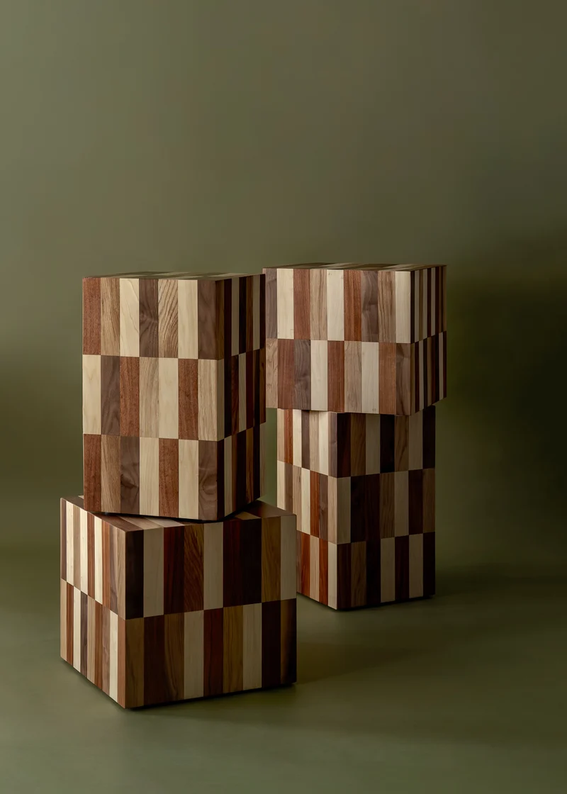 MORA Wooden Side Table by Daniel Couttolenc