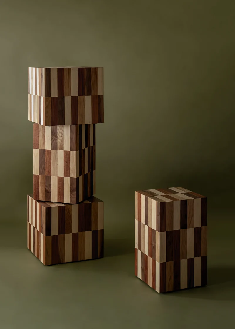 MORA Wooden Side Table by Daniel Couttolenc
