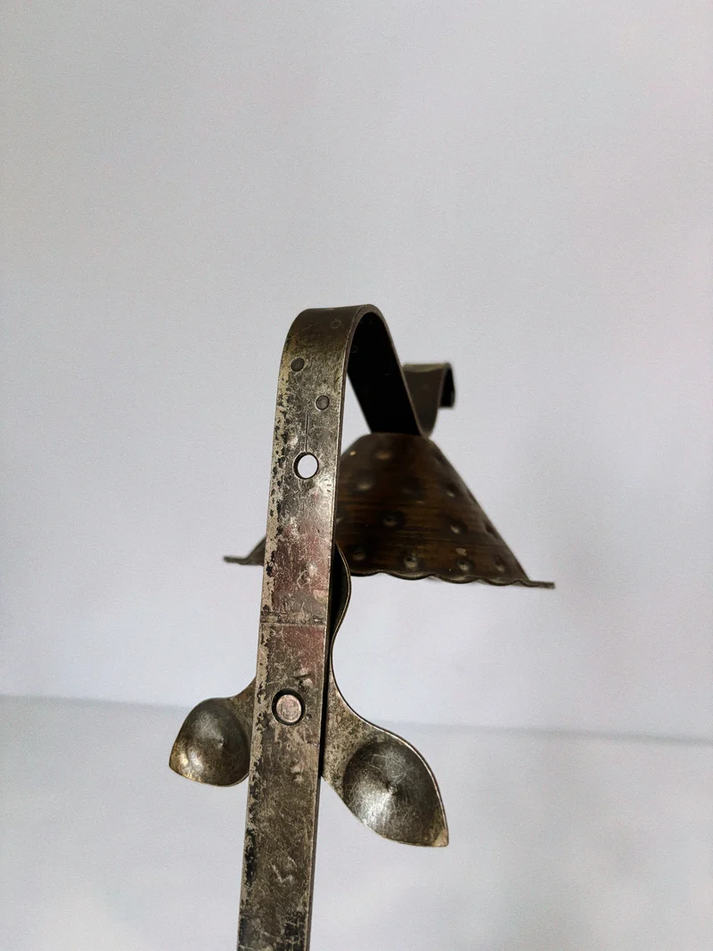 Metal Wall Lantern Candleholders, Mid Century Poland