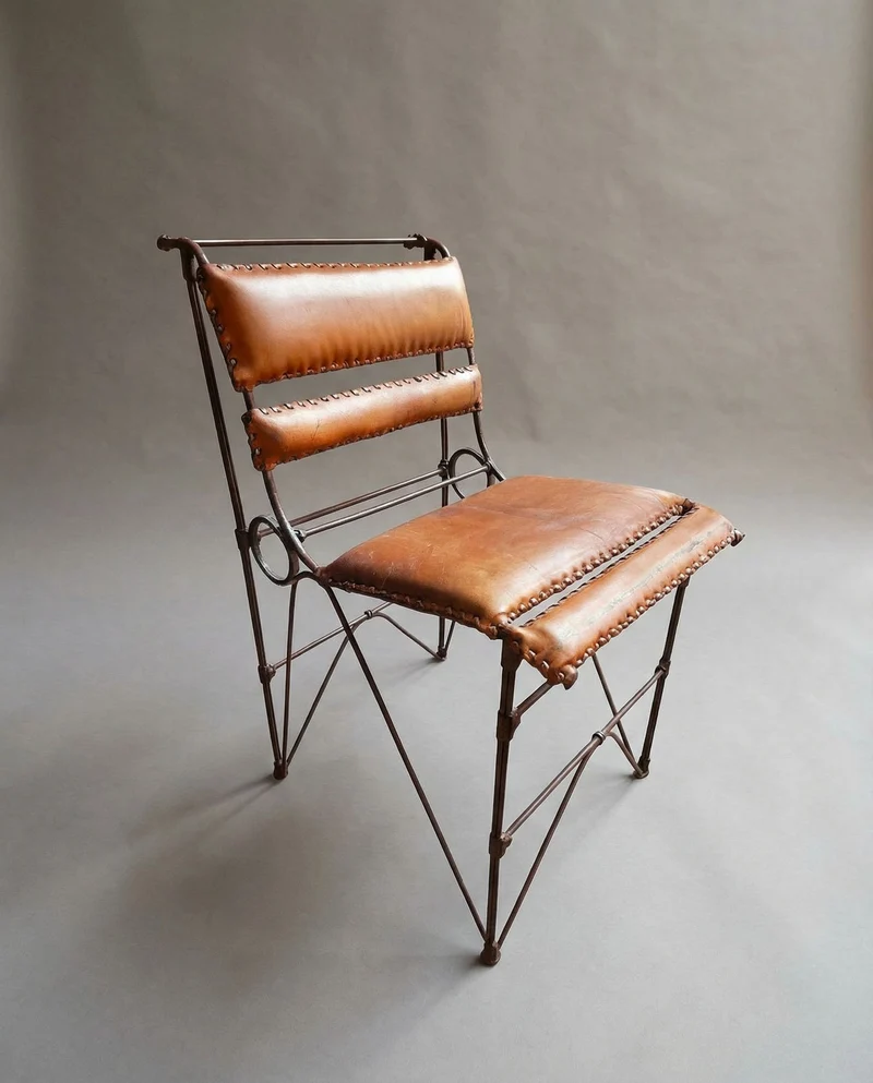 Pair of brutalist chairs by Ilana Goor