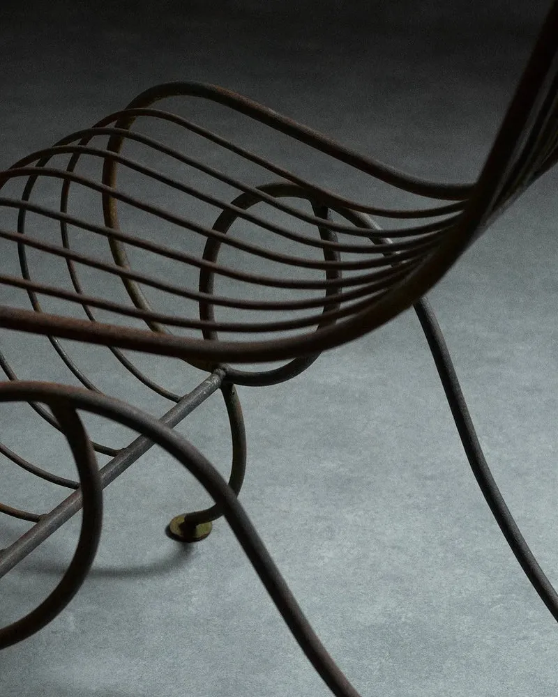 Spine Chair and Table in the Style of André Dubreuil