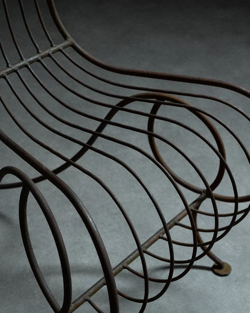 Spine Chair and Table in the Style of André Dubreuil