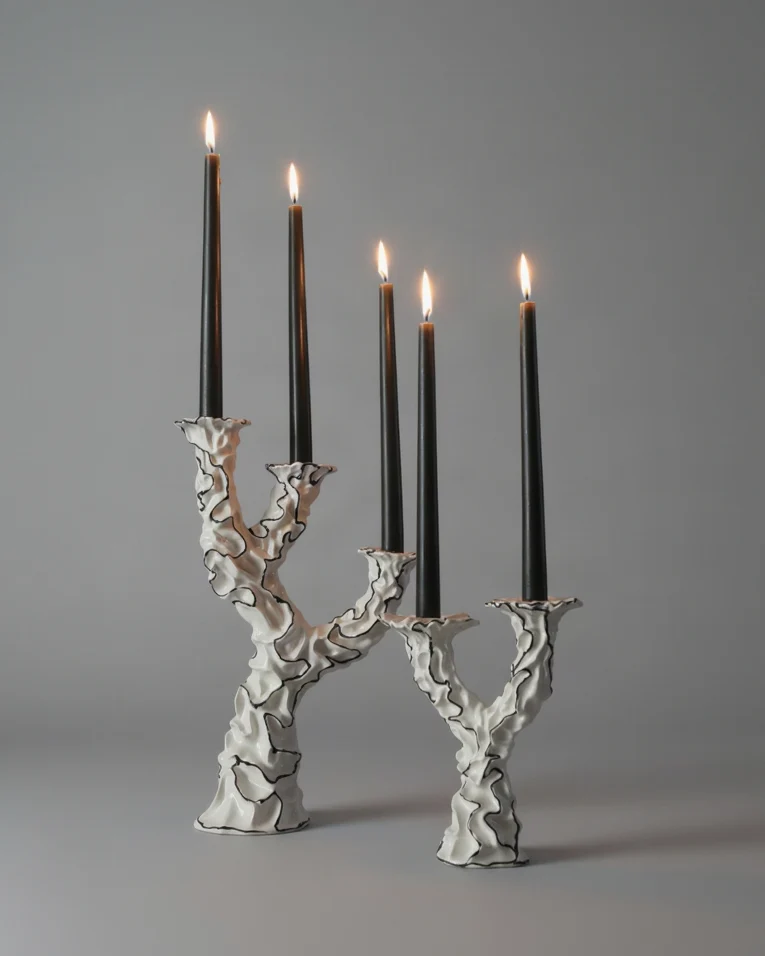 Two Wishes Hand Made Ceramic Candle Holders
