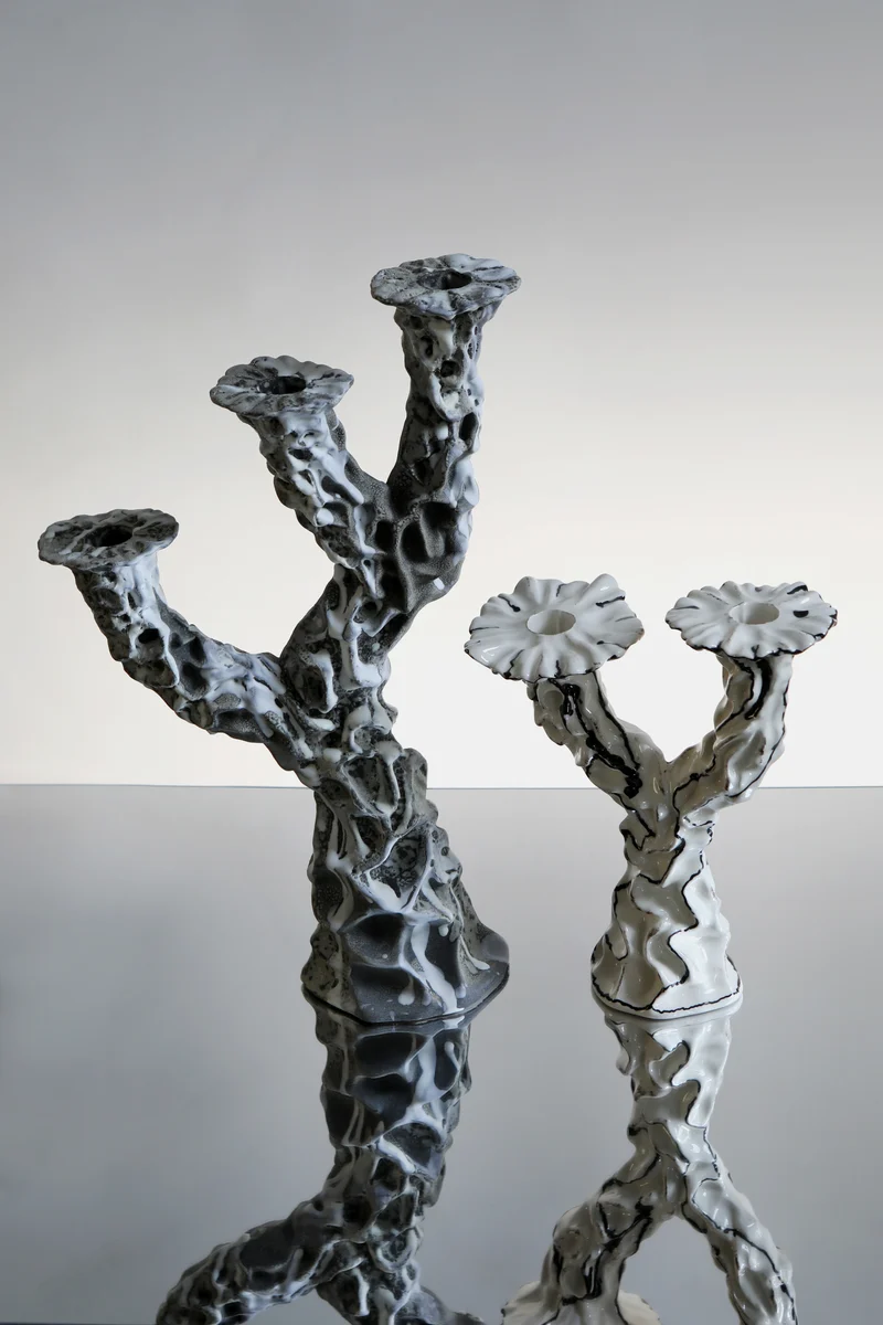 Three Wishes Hand Made Ceramic Candle Holders