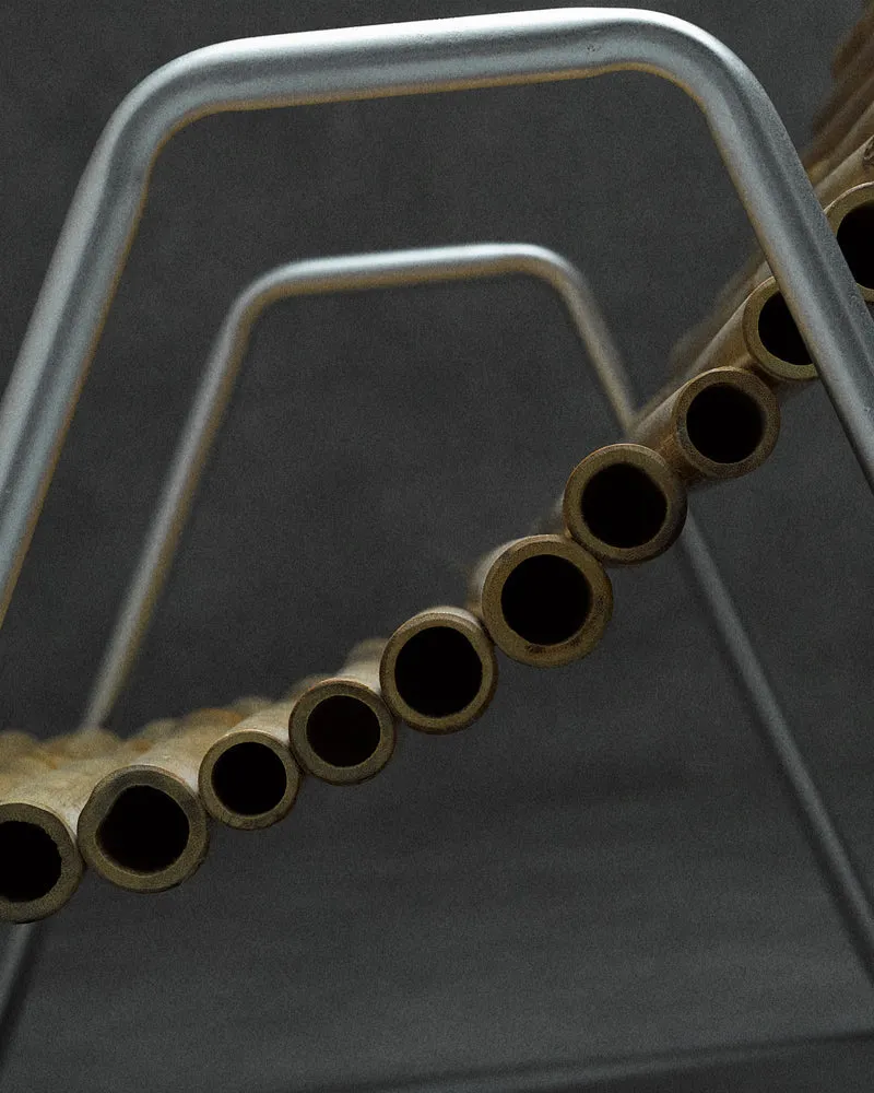 bamboo lounge chair, signed "Hambresin"